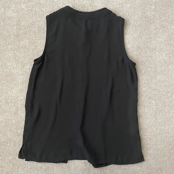 Ann Taylor Shirt Womens Small Black Sleeveless Blouse Thin Lightweight Top - Picture 7 of 7